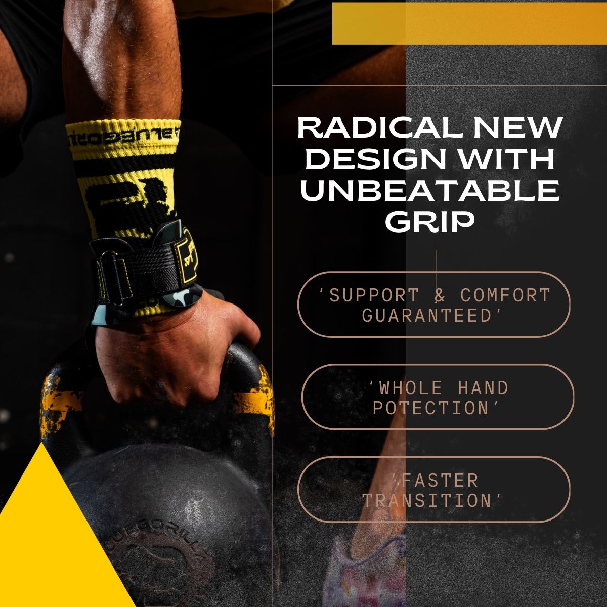 BLUEGORILLA® Competitor 3.0 - Calleras para Crosstraining. Nuevas y Mejoradas: Grip RX sin Magnesio
