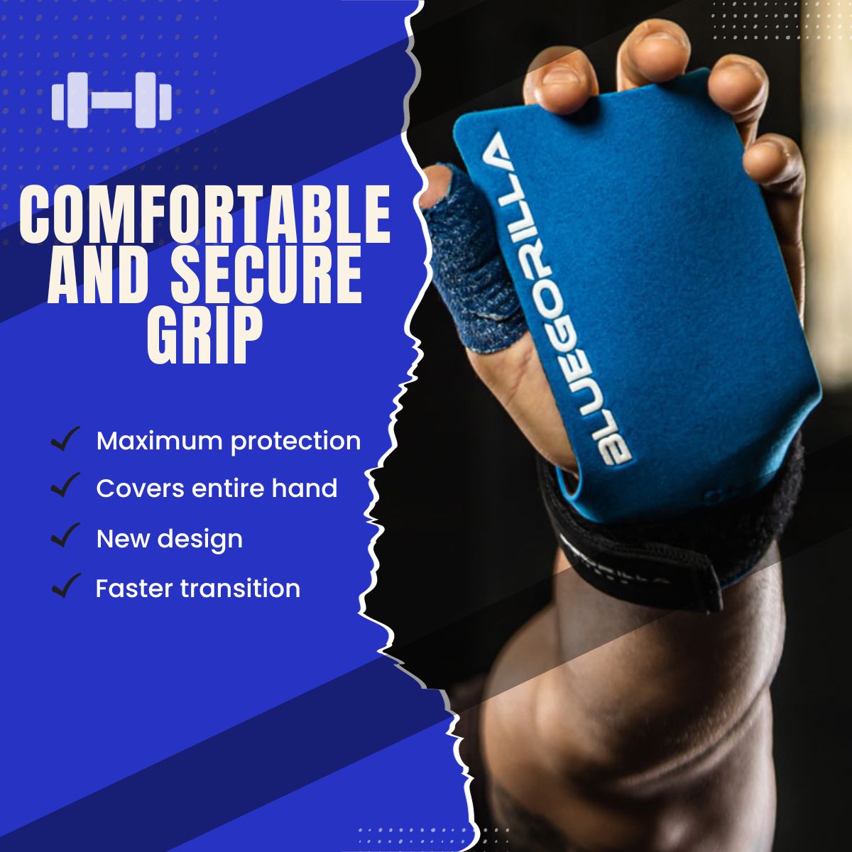 BLUEGORILLA® Gecko. Calleras para Crossfit - Exclusivo Tejido técnico de Alta protección y Confort