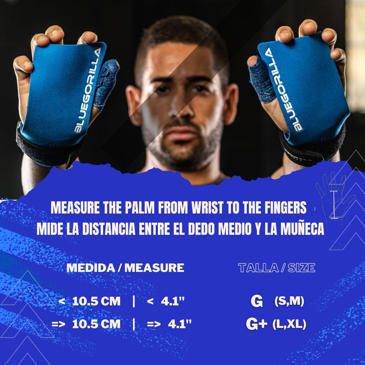 BLUEGORILLA® Gecko. Calleras para Crossfit - Exclusivo Tejido técnico de Alta protección y Confort
