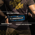 BLUEGORILLA® Cinturón Lumbar Gym. Levantamiento de Pesas y Entrenamiento. Parches. Diseñado para Altas Cargas