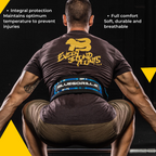 BLUEGORILLA® Cinturón Lumbar Gym. Levantamiento de Pesas y Entrenamiento. Parches. Diseñado para Altas Cargas