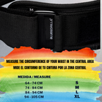 BLUEGORILLA® Cinturón Lumbar Gym. Levantamiento de Pesas y Entrenamiento. Parches. Diseñado para Altas Cargas