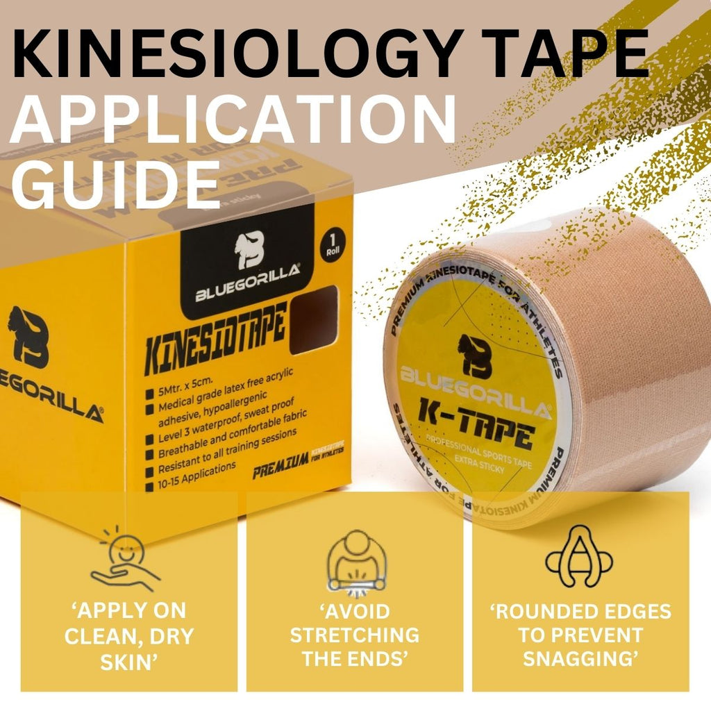 BLUEGORILLA® Premium Kinesiotape. Resistente al agua y al sudor (nivel 3). Sin latex. Llavero KB