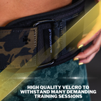BLUEGORILLA® Cinturón Lumbar Gym. Levantamiento de Pesas y Entrenamiento. Parches. Diseñado para Altas Cargas