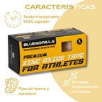 BLUEGORILLA® Esparadrapo Deportivo - Tape Oxido de Zinc - Pack 6 x 3,8cm. x 10mtr. Llavero KB