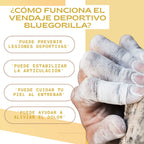 BLUEGORILLA® Esparadrapo Deportivo - Tape Oxido de Zinc - Pack 6 x 3,8cm. x 10mtr. Llavero KB