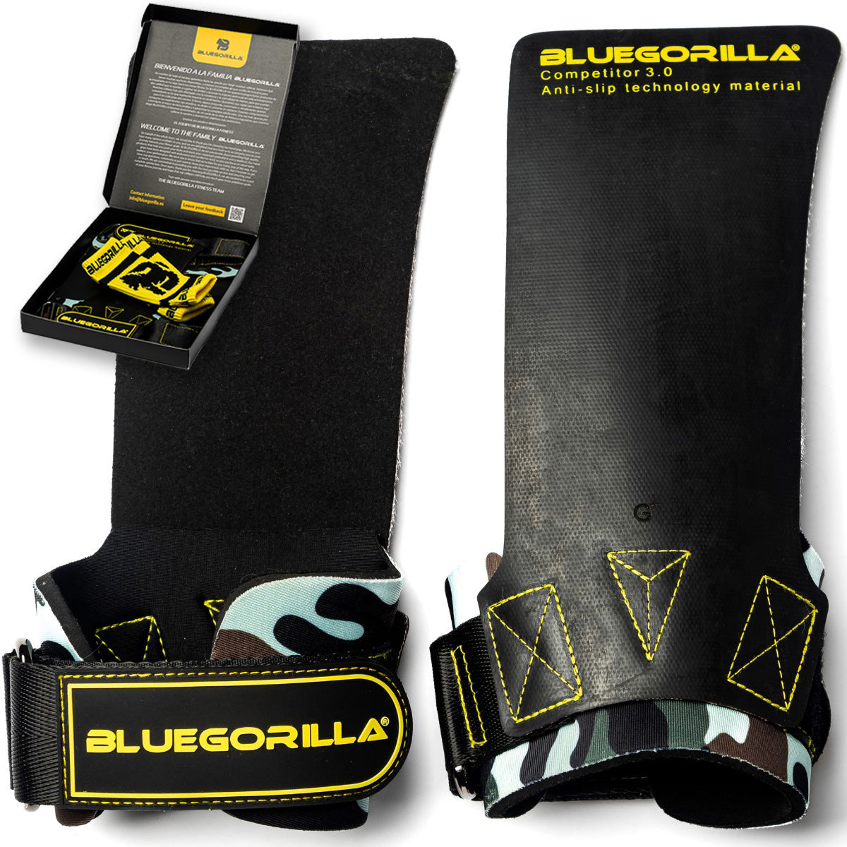 BLUEGORILLA® Competitor 3.0 - Calleras para Crosstraining. Nuevas y Mejoradas: Grip RX sin Magnesio