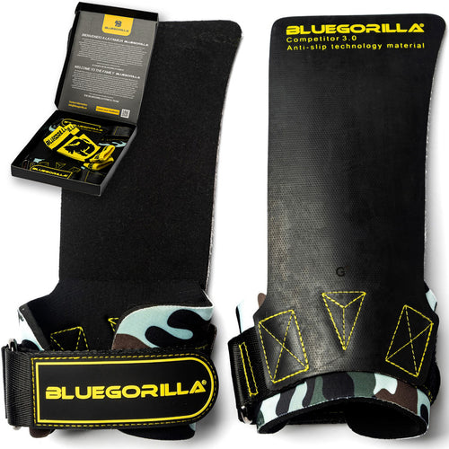 BLUEGORILLA® Competitor 3.0 - Calleras para Crosstraining. Nuevas y Mejoradas: Grip RX sin Magnesio