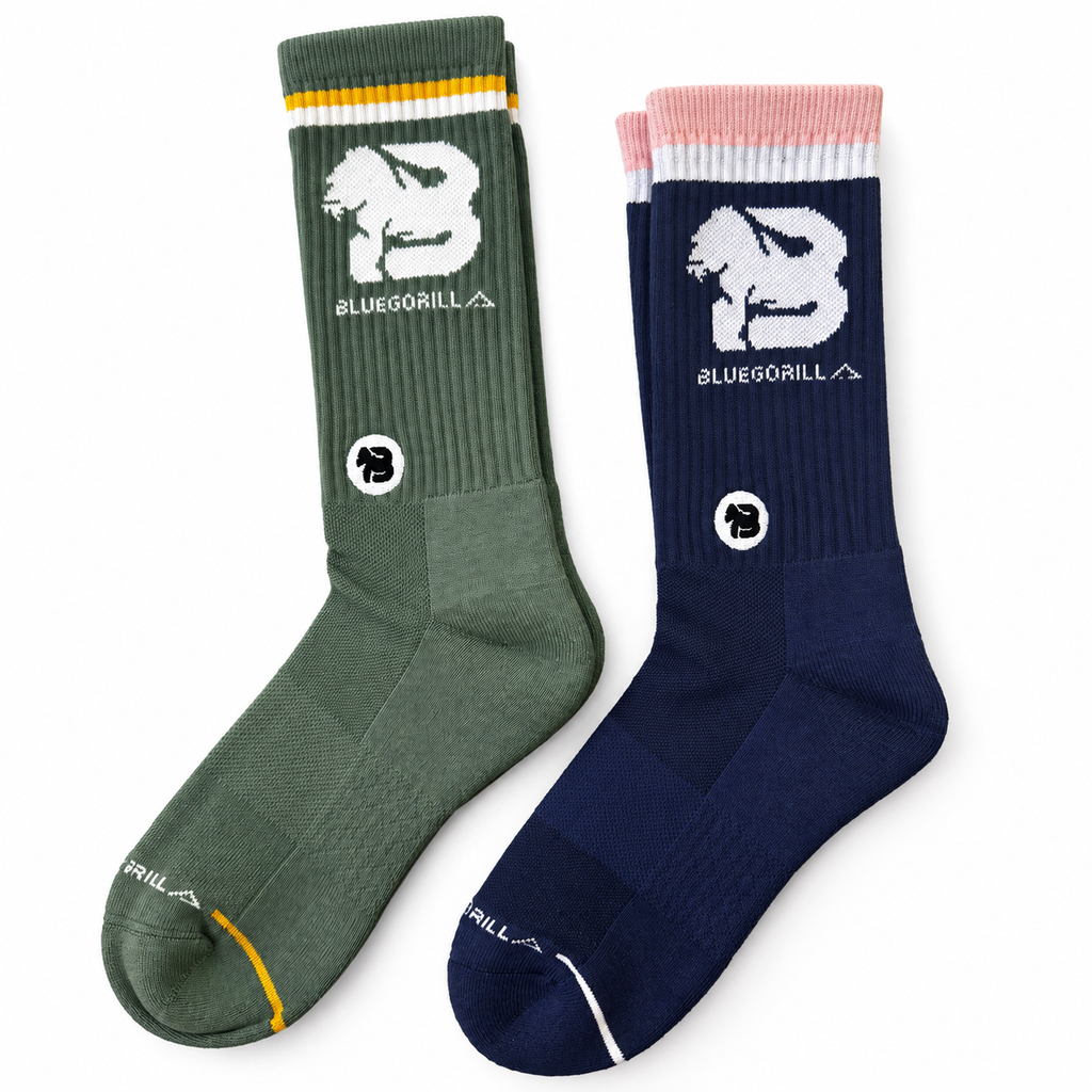 BLUEGORILLA® Calcetines Deportivos de Media Caña · Pack de 2 Pares