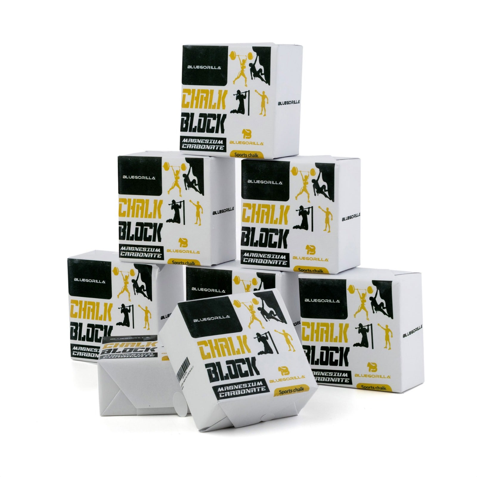 BLUEGORILLA® Magnesio en Bloques – Pack de 8 | Magnesio Deportivo Premium para Máximo Grip