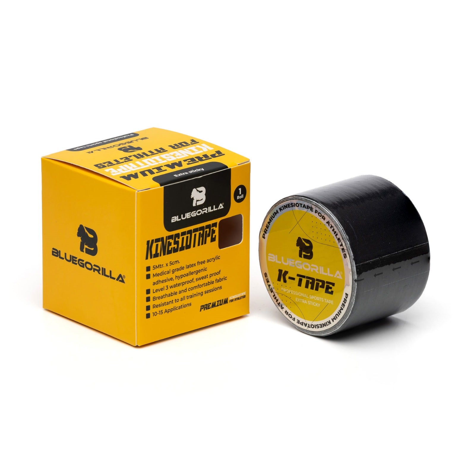 BLUEGORILLA® Premium Kinesiotape. Resistente al agua y al sudor (nivel 3). Sin latex. Llavero KB