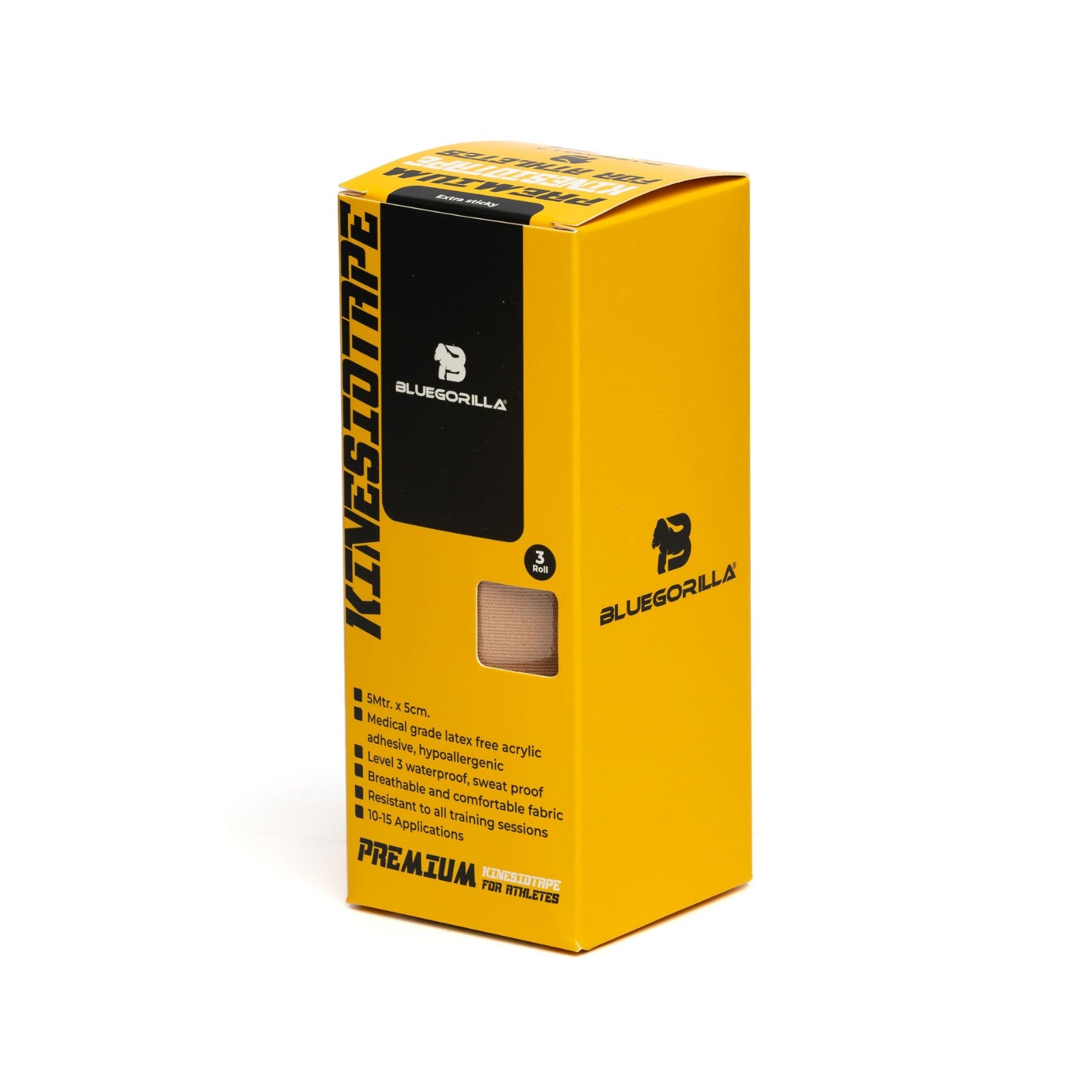 BLUEGORILLA® Premium Kinesiotape. Resistente al agua y al sudor (nivel 3). Sin latex. Llavero KB
