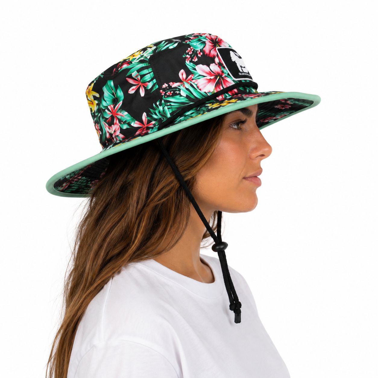 BLUEGORILLA® Jungle | Bucket Hat Sombrero Pescador Ala Ancha Estampado Tropical · Cordón Ajustable · Talla S/M-L/XL
