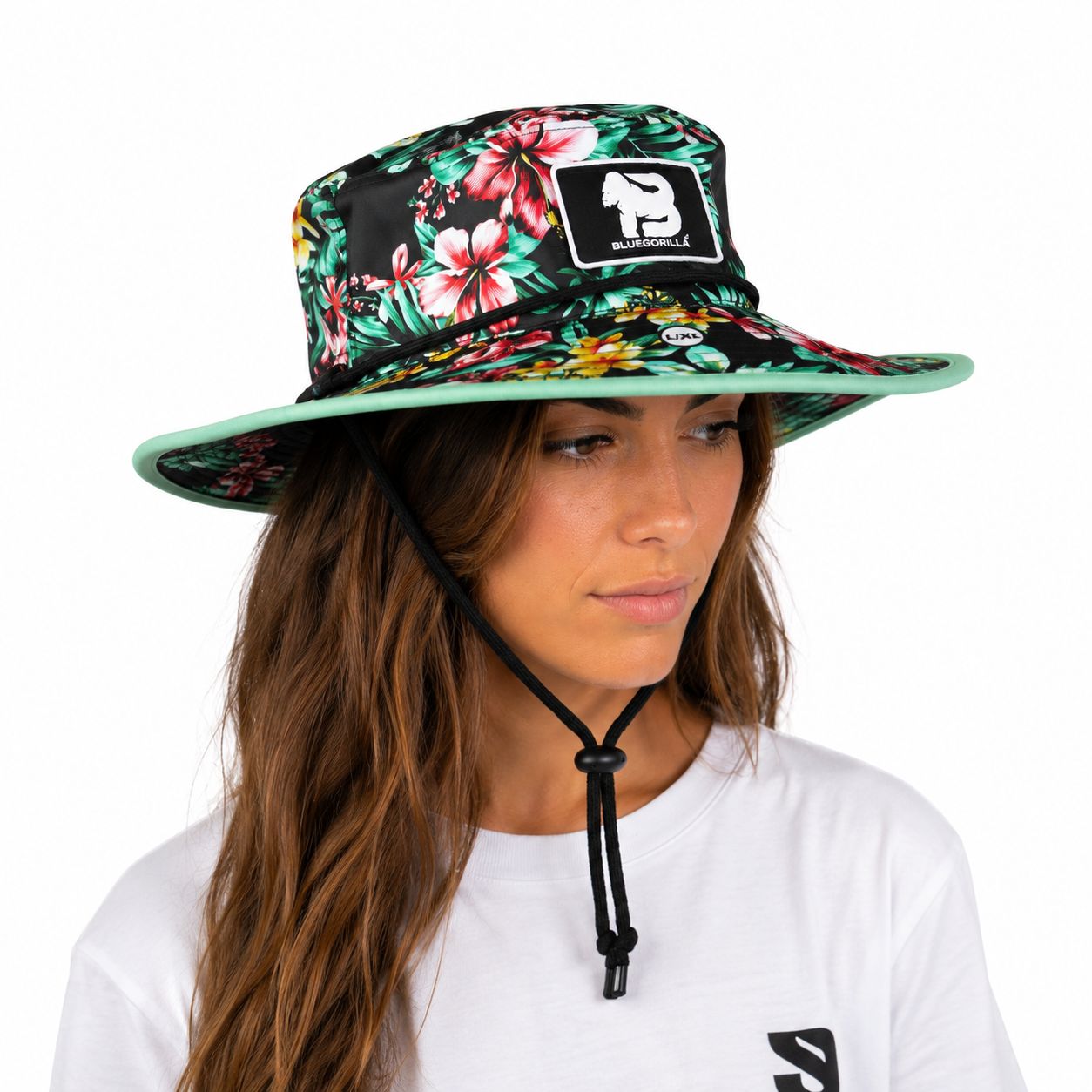 BLUEGORILLA® Jungle | Bucket Hat Sombrero Pescador Ala Ancha Estampado Tropical · Cordón Ajustable · Talla S/M-L/XL