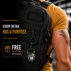 BLUEGORILLA - BLUEGORILLA Hybrid Force | Calleras CrossFit Máximo Agarre, Grips Híbridos Gimnasia y Calistenia - Rosa - Black CrossFit backpack with secure zipper, branded patch, and free kettlebell keychain for WOD training.