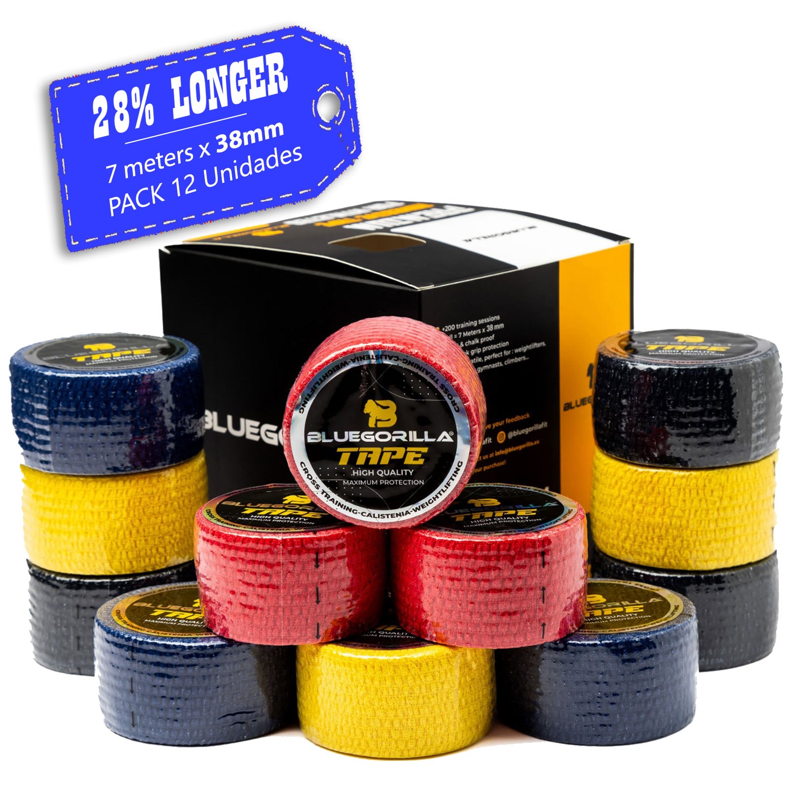 BLUEGORILLA® Tape Premium 3.8cm x 7mtr. (varios pack)