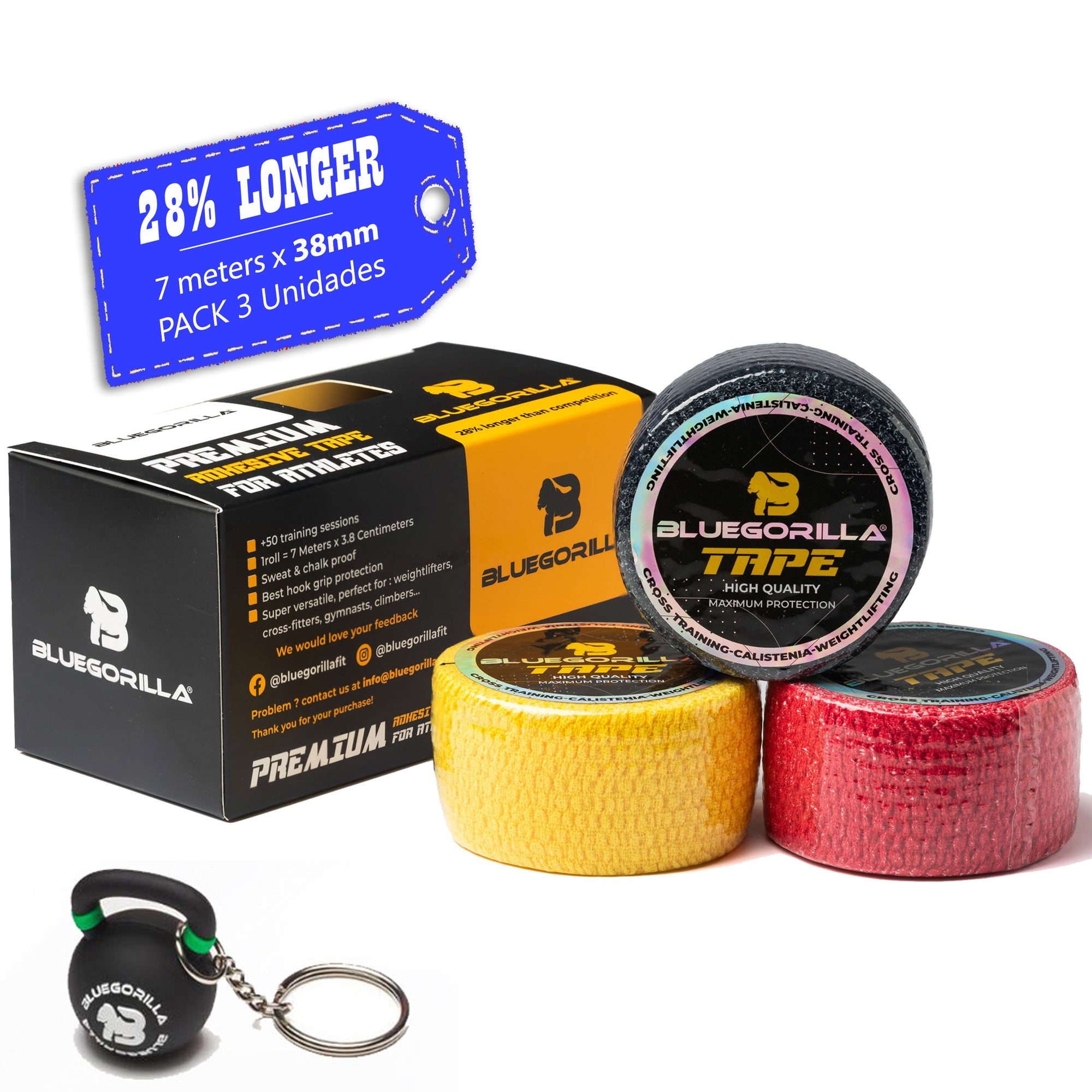 BLUEGORILLA® Tape Premium 3.8cm x 7mtr. (varios pack)
