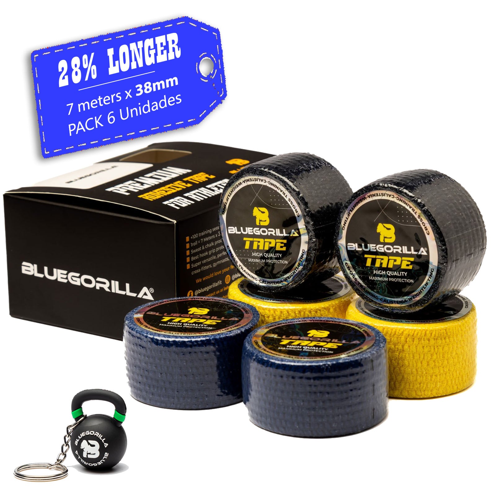 BLUEGORILLA® Tape Premium 3.8cm x 7mtr. (varios pack)
