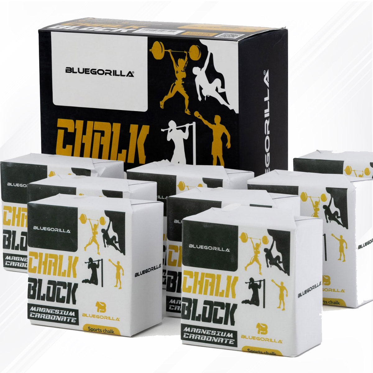 BLUEGORILLA® Magnesio en Bloques – Pack de 8 | Magnesio Deportivo Premium para Máximo Grip