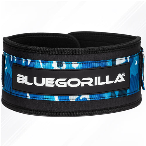 BLUEGORILLA® Cinturón Lumbar Gym. Levantamiento de Pesas y Entrenamiento. Parches. Diseñado para Altas Cargas