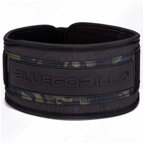 BLUEGORILLA® Cinturón Lumbar Gym. Levantamiento de Pesas y Entrenamiento. Parches. Diseñado para Altas Cargas