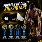 BLUEGORILLA® Premium Kinesiotape. Resistente al agua y al sudor (nivel 3). Sin latex. Llavero KB - BLUEGORILLA