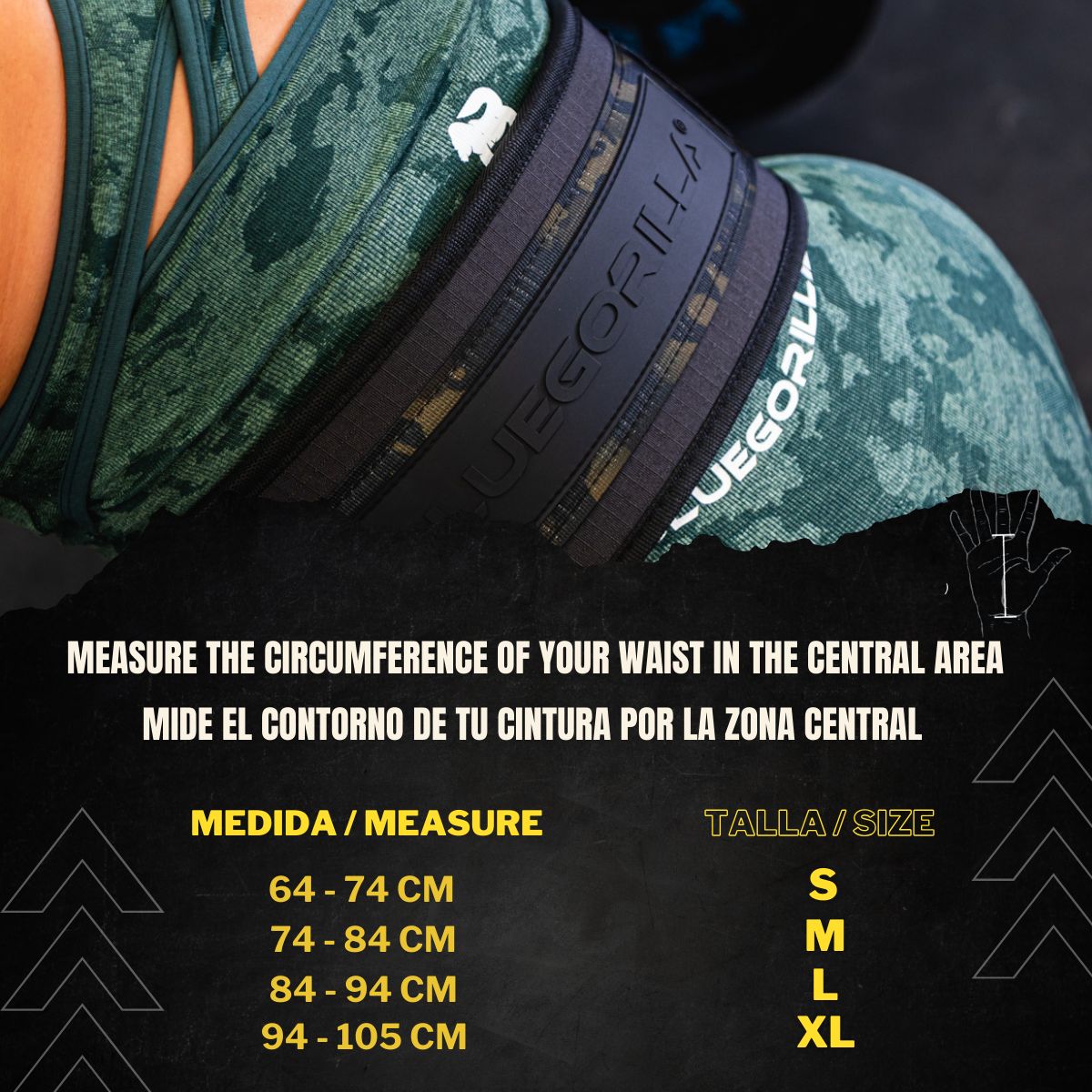 BLUEGORILLA® Cinturón Lumbar Gym. Levantamiento de Pesas y Entrenamiento. Parches. Diseñado para Altas Cargas