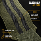 BLUEGORILLA® Muñequeras Performance – CrossFit y Halterofilia | Nylon 40 cm con bucle de pulgar