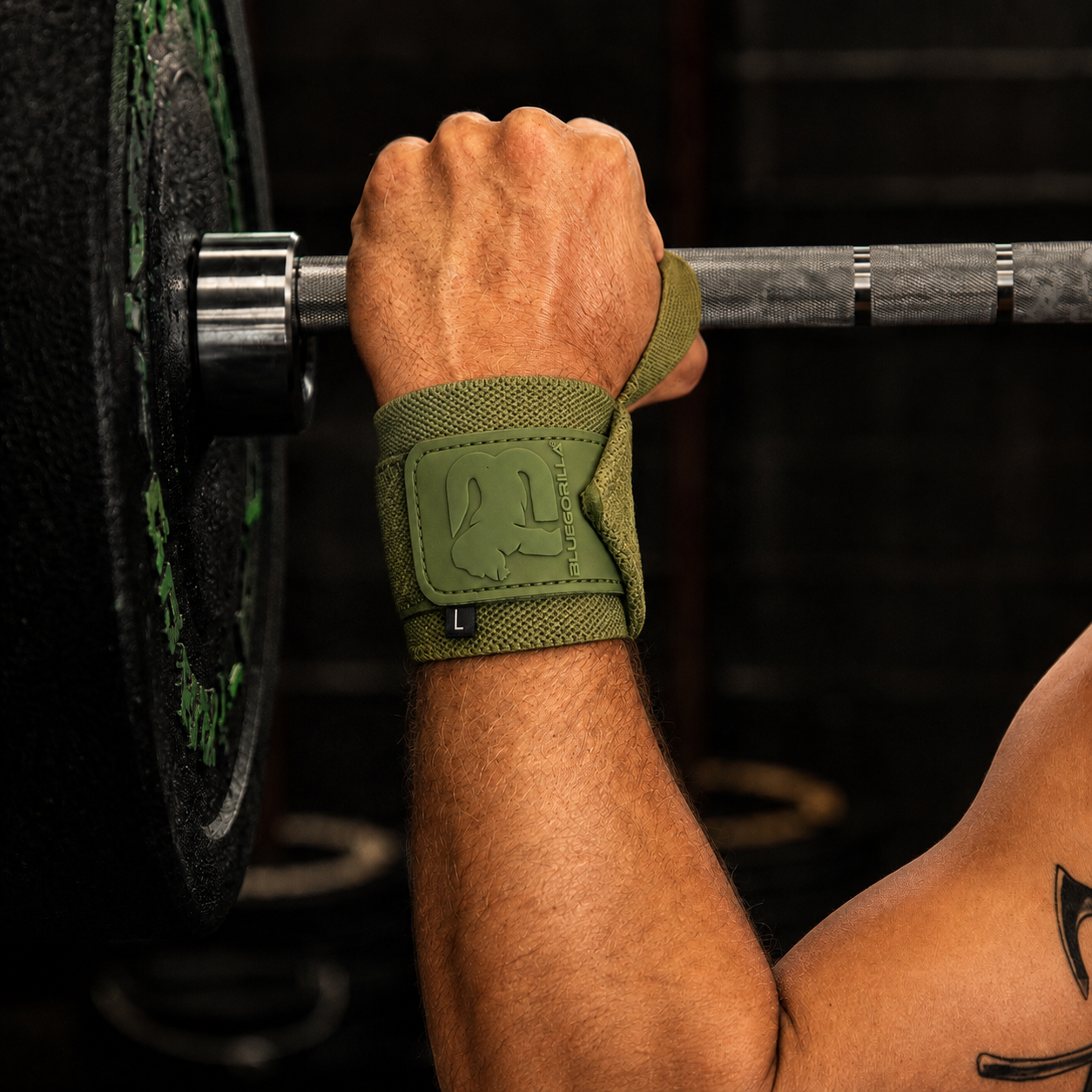 BLUEGORILLA® Muñequeras Performance – CrossFit y Halterofilia | Nylon 40 cm con bucle de pulgar