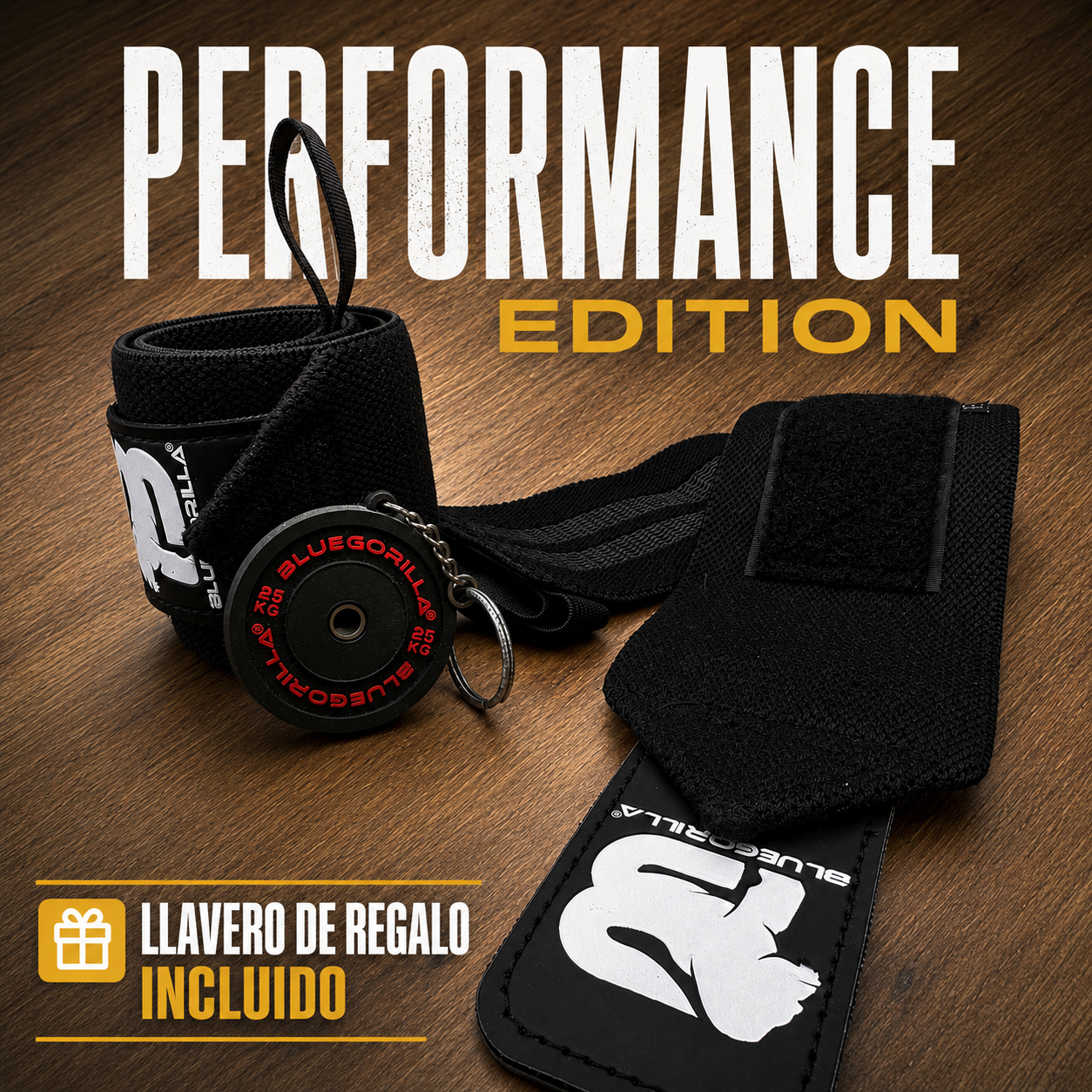BLUEGORILLA® Muñequeras Performance – CrossFit y Halterofilia | Nylon 40 cm con bucle de pulgar