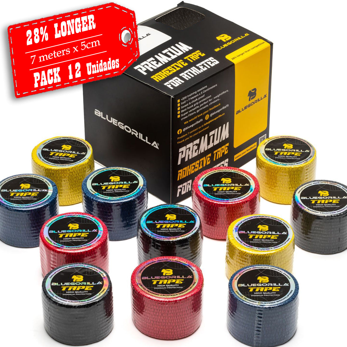 BLUEGORILLA® Tape Premium 5cm x 7mtr. (varios pack)