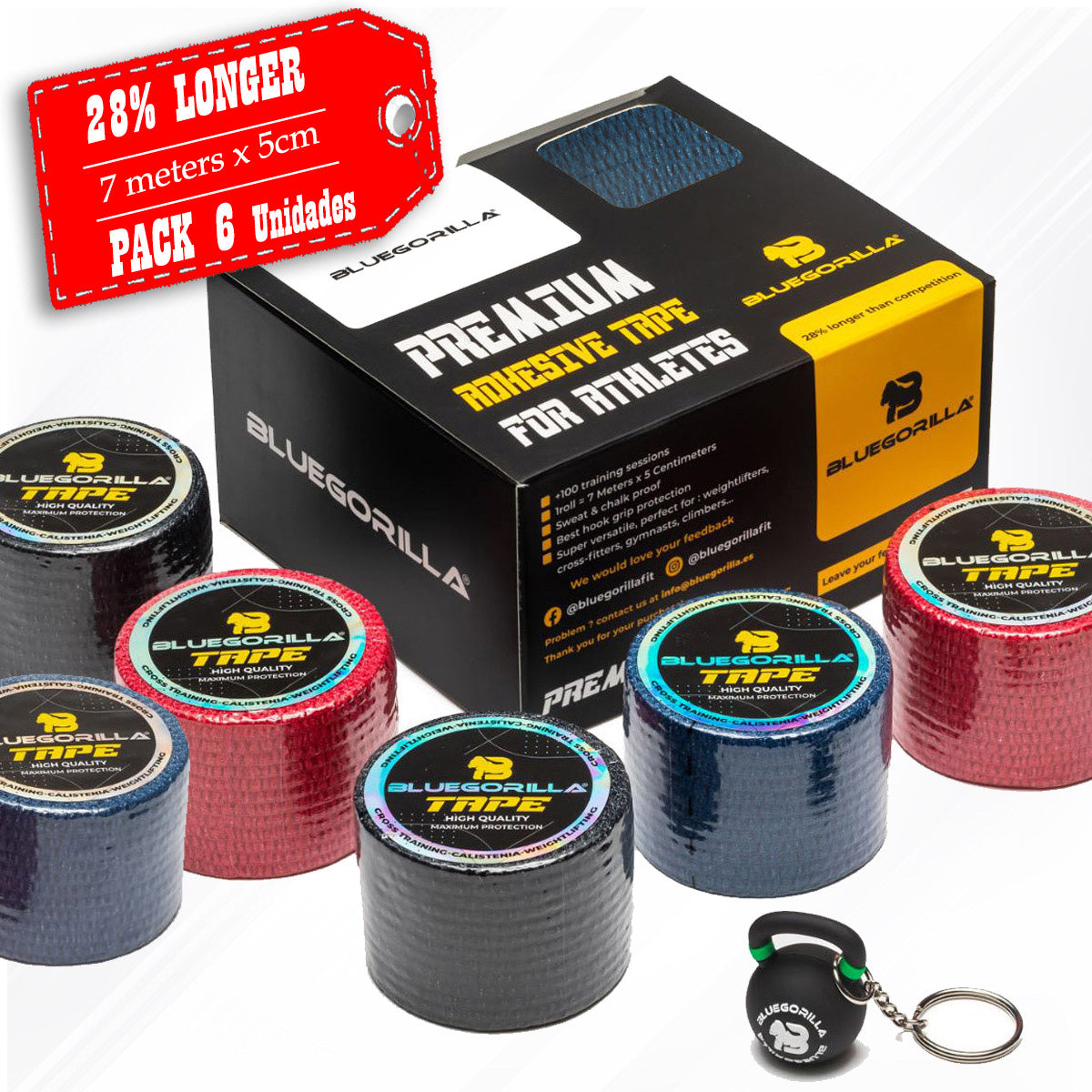 BLUEGORILLA® Tape Premium 5cm x 7mtr. (varios pack)